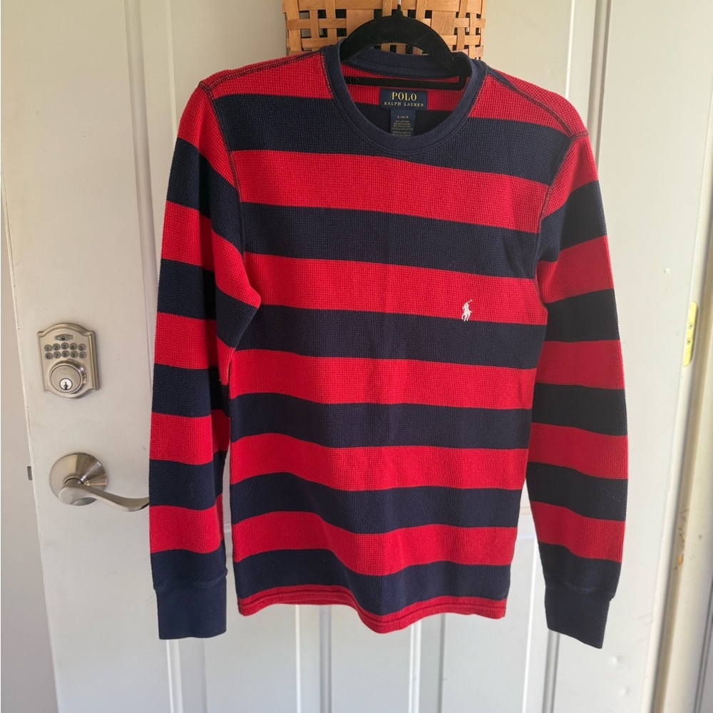 Polo by Ralph Lauren Red and Blue Knit Top